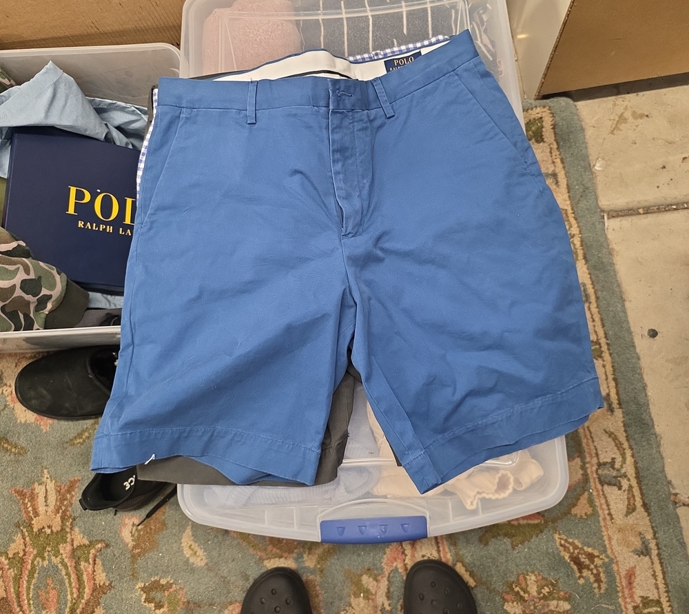 Polo by Ralph Lauren Men's Blue Flat Front Shorts